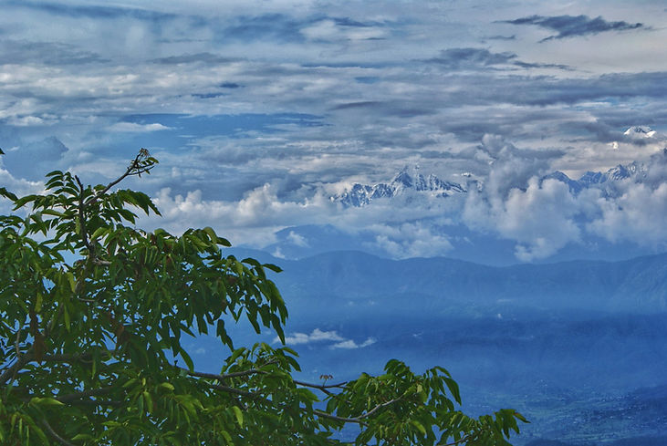 Beautiful landscape view of Himalaya from Kausani, Uttarakhand